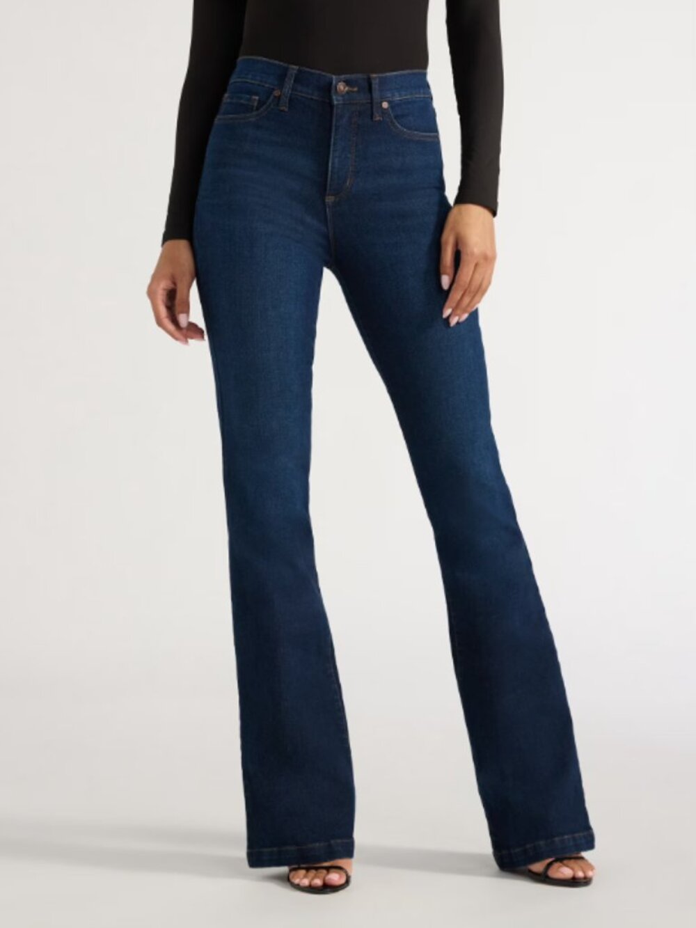 Women's and Women's Plus Melisa Flare High Rise Jeans Pant Leg L:Full Sizes 18